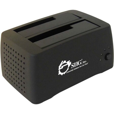 Siig Dual Bay External Docking Station w/ Internal Cooling Fan For 2.5In SC-SA0412-S1
